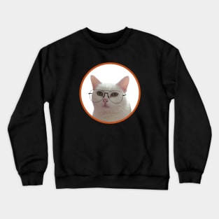 Cute Cat With Glasses Crewneck Sweatshirt